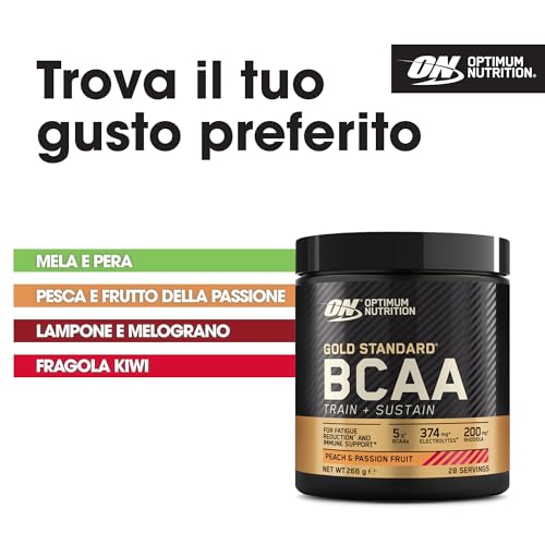 Optimum Nutrition ProteÃ­na On Gold Standard BCAA Train + Sustain 266 gr Sabor MelocotÃ³n y Fruta de la PasiÃ³n - 5