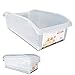 Produktbild KEPEAK 4pcs Kühlschrankbehälter, Multifunktionale Kunststoff-Aufbewahrungsbox, Lebensmittel- / Gemüse- / Obst-Organizer für den Kühlschrank, Küchentablett mit rutschfestem Boden