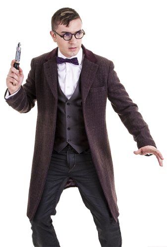 AbbyShot Clothiers mens Eleventh Doctor's Purple Coat Large