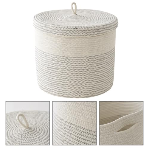 Panier à linge pliable tissé avec couvercle boîte de rangement