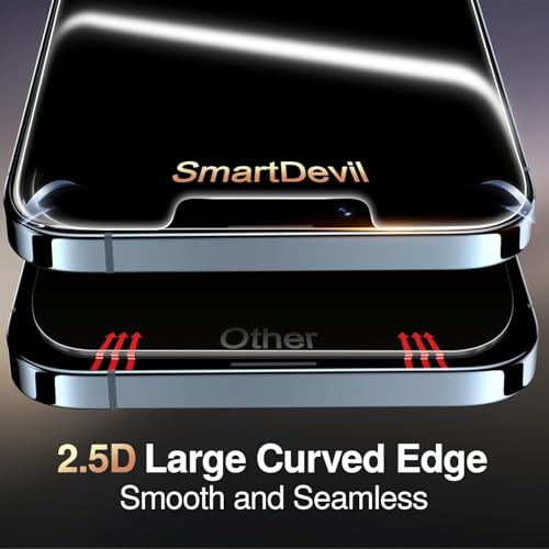 Image of SMARTDEVIL 3 Pack Tempered Glass for iPhone 13 Pro Max Screen Protector, Military-Grade Shatterproof Protection, 9H Hardness, Fast & Easy Installation, Case Friendly Design