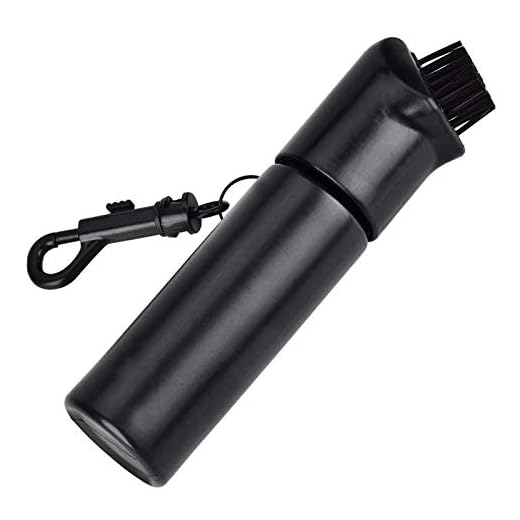 Cepillo de Limpieza de Club de Golf Cepillo de Botella de Agua Limpiador de Palos de Golf Portátil Golf Scrub Brush Cepillo de Golf Club Brush para Limpieza Club de Golf Herramientas de Limpieza Negro