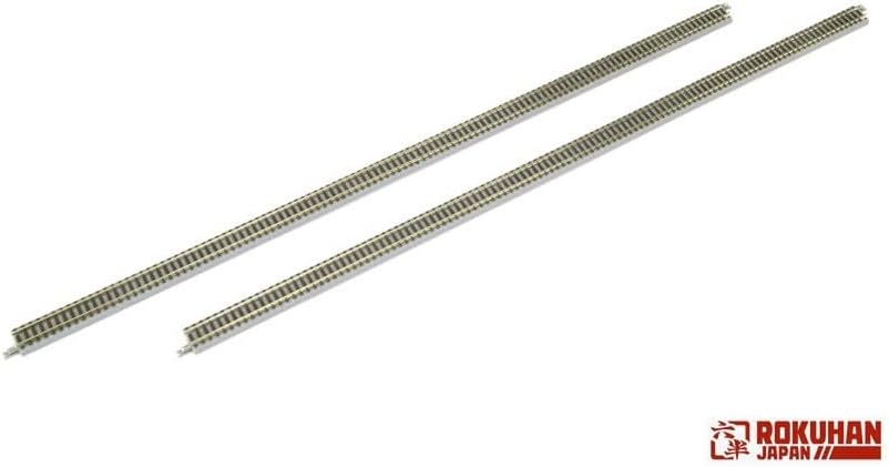 Rokuhan Model Railroad Z Scale Straight Track 440mm (2 Pcs) R083