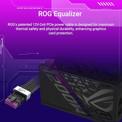 Image of ASUS ROG Strix 1200W Platinum (80 Plus and Cybenetics Platinum, Fully Modular ATX, ATX 3.1, PCIe 5.1, GaN MOSFET, GPU-First IVS, ROG Equalizer 12V-2x6 GPU Power Cable, 10-Year Warranty)