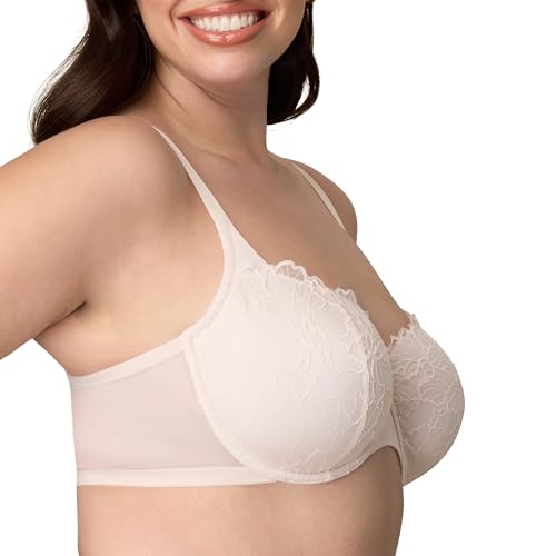 PLAYTEX Women's Unlined Lace Underwire, Plus Size Bras Available, Balconette, 4-Way Support, Convertible4