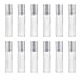 Bottiglie a Rulli Olio Essenziali Vuoti: 12Pcs 10Ml Rotolo su Bottiglie Bottiglie di Campioni Ricaricabili Portatili Bottiglie da Viaggio Bottiglie di Distributore di Vetro