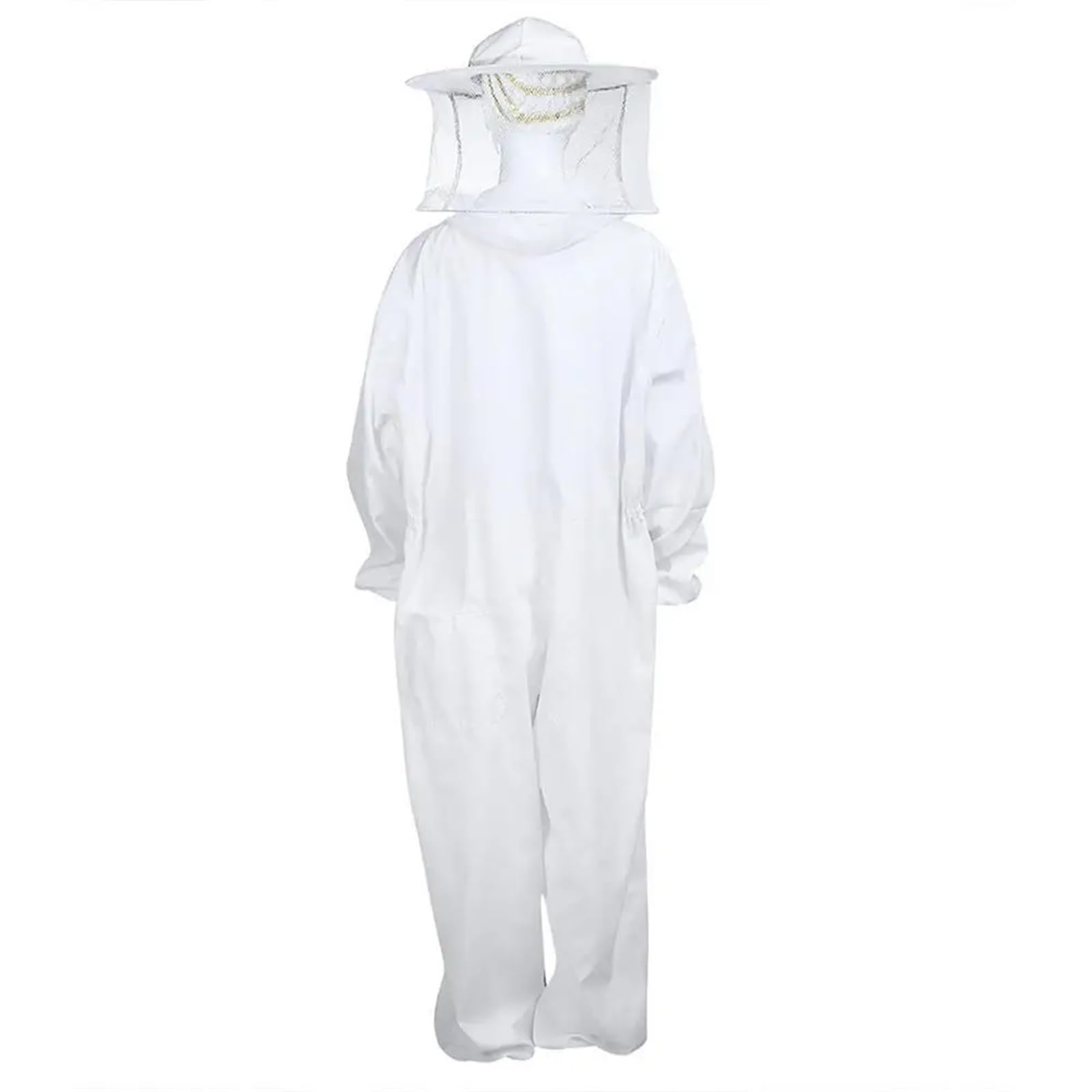 Mono De Apicultor Para Apicultores Ropa de apicultor de cuerpo completo, trajes protectores profesionales for apicultores con velo redondo antiabejas, capucha, sombrero de seguridad(L)