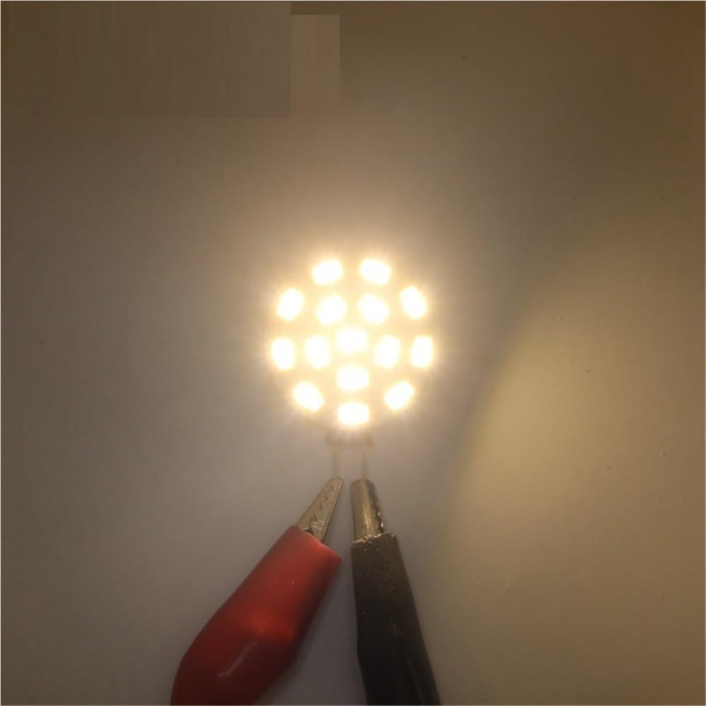 AGIPS FARMACEUTICI AGIP luci a Bassa Tensione 50 pz. DC / AC10V-30V 15 LED G4 SMD 5730 Lampada a LED 3W LED. Lampada da Illuminazione G4 Lampada Rotonda Bianca/Bianca Bianca Lampadine per la casa
