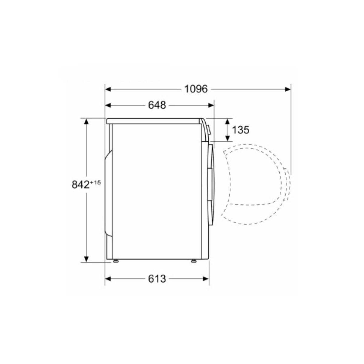 Sèche-linge Bosch WTR83200ES blanc de 8 kg
