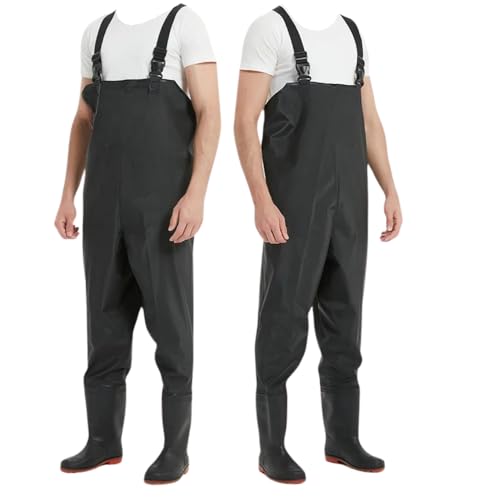 ARMERIAONLINE SINCE 1999 Scafandro Doppio PVC per Pescare Impermeabile Stivali da Pesca Trampolieri Lavoro da palombaro trampolieripesca Colore : Nero Taglia : 42
