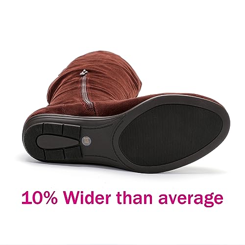 Luoika Women's Extra Wide Calf Over the Knee High Boots.4