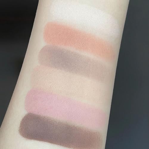 Nude Eyeshadow Palette, 6 Color Full Matte Nude Pink Brown White Eye Shadow Pallets For Women,Warm Naturing-Looking Eyeshadow Palette, Vegan & Cruelty Free - Image 7
