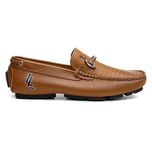 Mocassim Masculino Em Couro Legitimo - Ancora Cor:Laranja;Tamanho:44