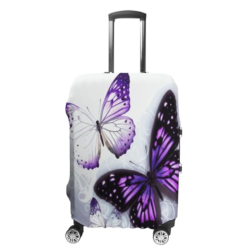 Housse de valise XL protège des rayures avec motif papillons violets
