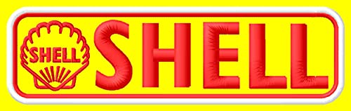 12,00 x 3,40 cm Shell Vintage Patch Racer Racing Moto Moto Aufnäher parche Bordado brodé patch écusson Toppa ricamata