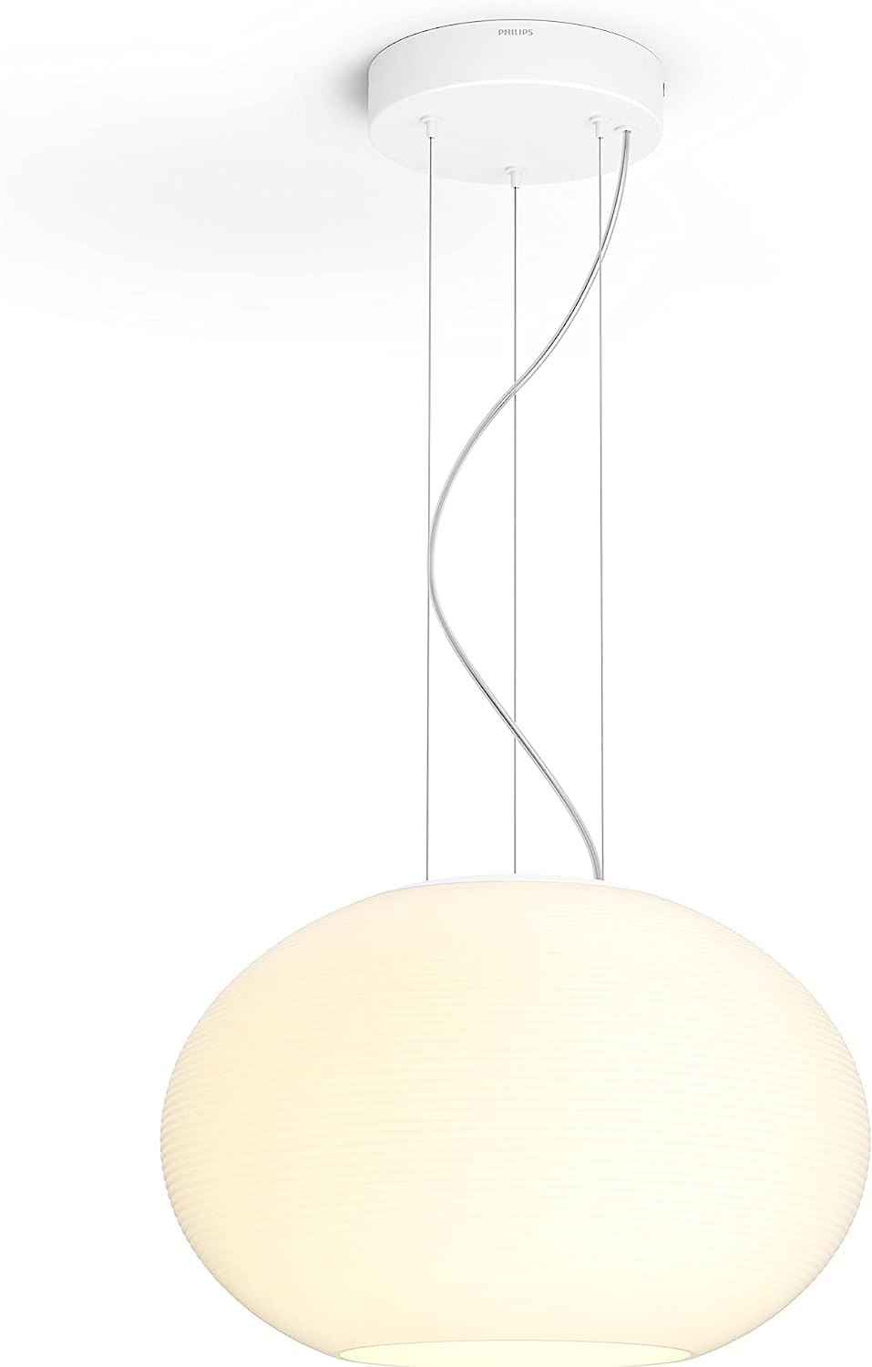 Philips Hue – Lámpara inteligente, Hue Flourish, Lámpara Colgante LED Inteligente, Luz Blanca y de Colores, Compatible con Alexa y Google Home, Color Blanco
