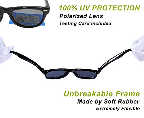 Coasion Kids Polarized Sunglasses Set Tpee Rubber Flexible Shades For Girls Boys Age 3-9 Sunglasses 3 Pack thumb #3