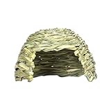 Utilisation polyvalente : cette maison en herbe faite à la main est très adaptée pour divers petits animaux tels que les chinchillas, les cochons d'Inde, les hamsters et les hérissons, leur offrant une sensation d'habitat naturel.