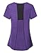 MOQIVGI Yoga Tops for Women with Short Sleeves Loose Fit Workout Running Clothing Polyester Wicking Activewear Purple Medium