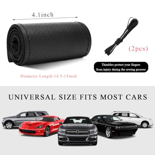 Yourkar Leather Steering Wheel Cover, 15