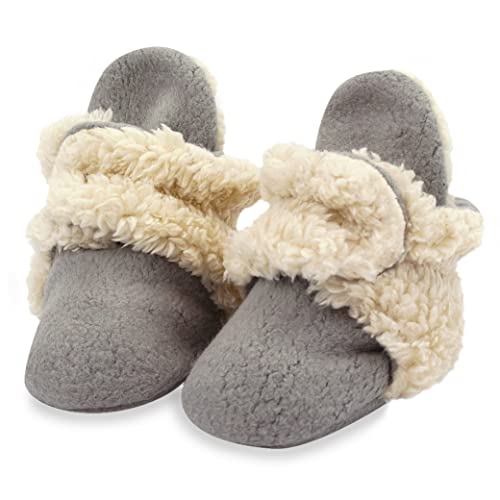 Image of Zutano Unisex Fleece Baby Booties, Two Snap Closure, Newborn to 24 Months