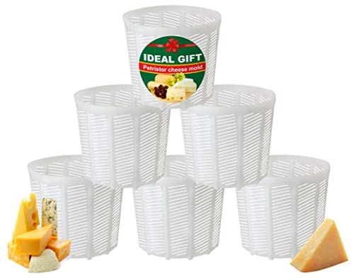 PetriStor Kit de Queso, Molde de Prensa, Filtro de Queso básico, 1,75 litros, Juego de 6 Piezas