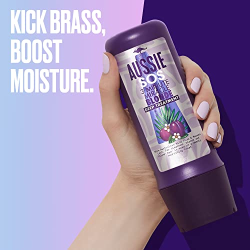 Aussie SOS 3 Minute Miracle Blonde Hair Vegan Deep Treatment Hair Mask, For Blonde Hair In Need of Nourishment, With Australian Wild Plum & Manuka Leaf, 225ml - Image 5