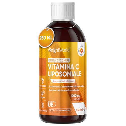 Vitamina C Liposomiale 250ml, 1000mg, Aroma Arancia