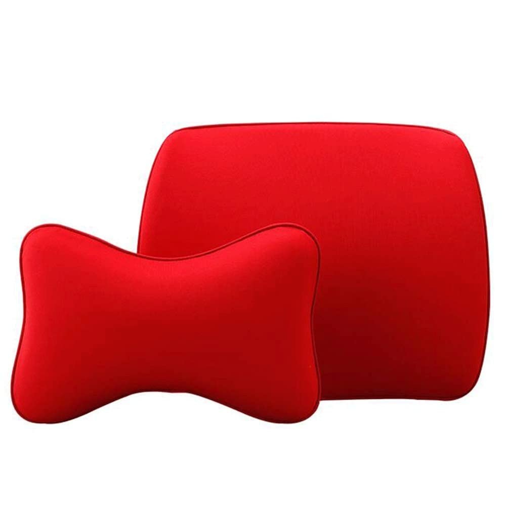 Coussin de soutien lombaire en mousse à mémoire | Confort ergonomique haut de gamme rouge