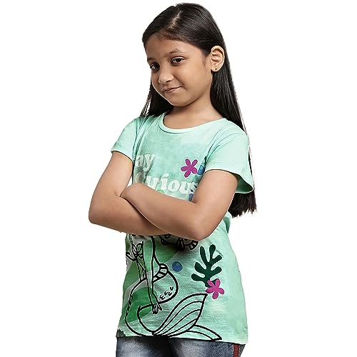 Image of Kidsville Girl's Printed Regular Fit T-Shirt