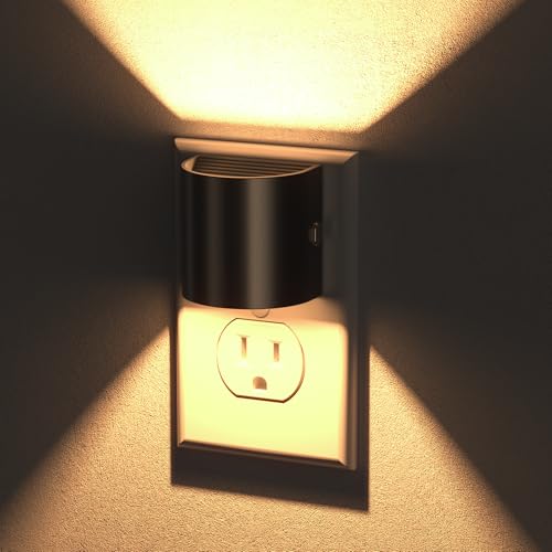 Night Lights Plug into Wall, LED Night Light 2 Pack, Soft Glow Night Lights with Dusk to Dawn Sensor, 3-Level Dimmable Nightlight, Up & Down Lighting Night Lights for Bedroom, Bathroom, Hallway