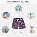 Selerdon Quick Dry Swim Trunks Purples Spider Skull for Boy Kids Summer Fashion Beach Shorts with Adjustable Waist and Side Pocket for Daily Wear Outdoor Play XS