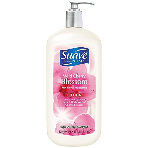 Suave Essentials Fun Floral Fragrance Body Lotion, Wild Cherry Blossom, Pump, 32 Ounce