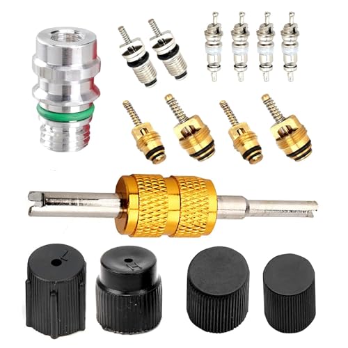 MLY 16 PCS Air Conditioning Valve Core Kit, Refrigeration A/C