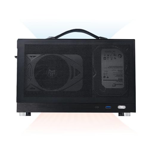 Mini-ITX - Carcasa portátil para ordenador de sobremesa, resistente con disipación de calor en cuatro lados, fácil de usar, carcasa compacta para PC en casa u oficina