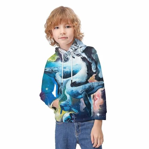 Sweat à capuche enfant pour le collège et pull décontracté 3D - 3