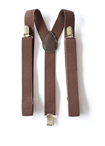 Suspensórios Masculino E Feminino Largo 2,5cm - (Marrom, Adulto)