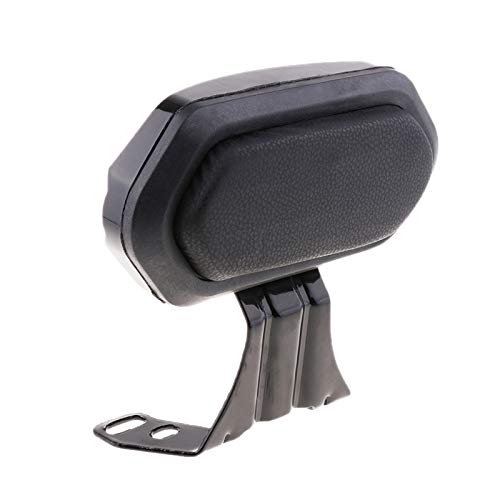Barre de porte-bagages pour moto avec coussin dossier passager arrière noir