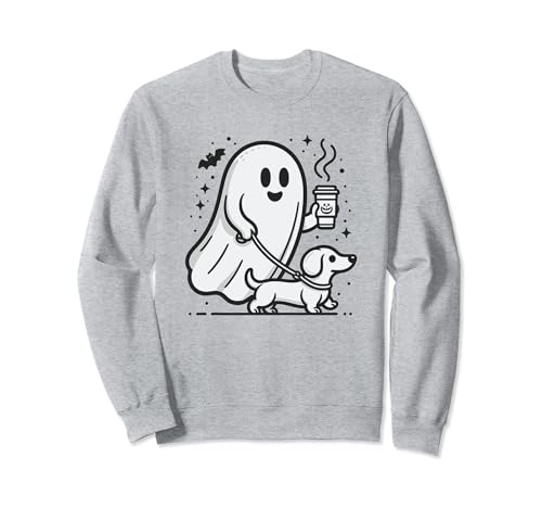 Funny Dachshund Ghost Halloween Spooky Season Weenie Dog Sweatshirt