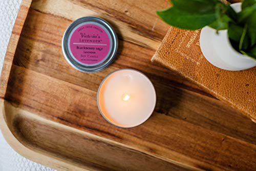 Blackberry Sage Lavender Luxury Scented Candles - Scented Candles For Home, Relaxing Candles With Essential Oil, Soy Wax Aromatherapy Candle, Aesthetic & Romantic Candles By Victoria's Lavender #TOP2