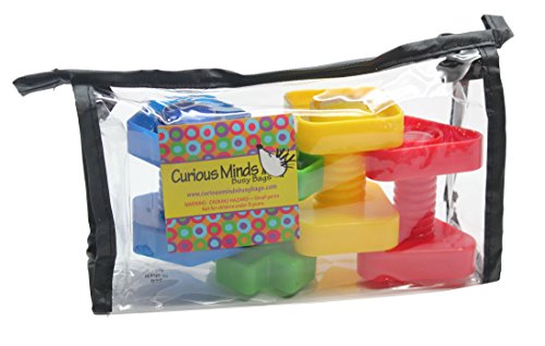 image for Curious Minds Busy Bags Large Plastic Nuts and Bolts - Set of 4 - Matc