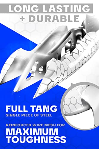 Dalstrong Nakiri Knife - 6.5 Inch - Frost Fire Series - High Chromium 10Cr15Mov Stainless Steel Vegetable Knife - Frosted Sandblast Finish - White Honeycomb Handle - Leather Sheath - Nsf Certified #TOP2