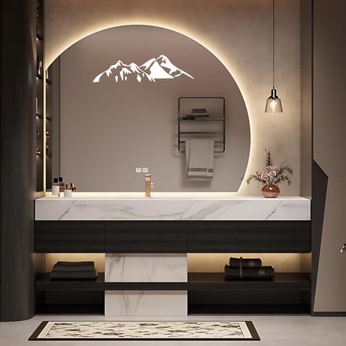 Genpai 52in Modern Bathroom Vanity Set with Single Sinks -