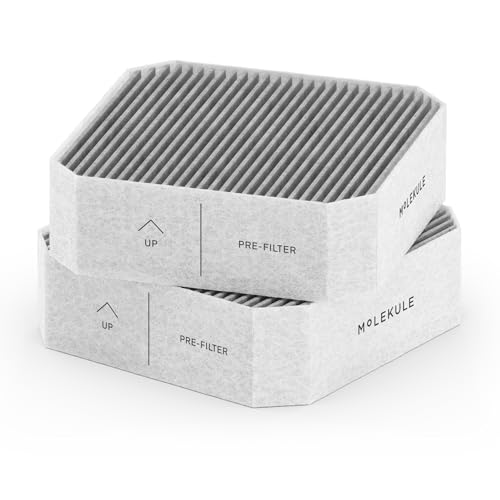 Molekule Air Pre-Filter - Authentic Molekule High Efficiency Pre-Filter Replacement System - Captures Pet Hair, Dust & Large Particles - Purifier Maintenance for Improved Air Quality - 2-Pack by Molekule - Used condition - CA$22.42