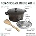 Goodful All-In-One Pot, Multilayer Nonstick, High Performance Cast Dutch Oven With Matching Lid, Roasting Rack And Turner, Made Without PFOA, Dishwasher Safe Cookware, 4.7-Quart, Graphite