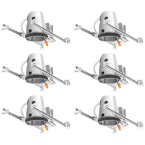 6 Pieces 4" New Construction LED Can Air Tight IC Housing LED Recessed Lighting 6 Pieces 4" New Construction LED Can Air Tight IC Housing LED Recessed Lighting