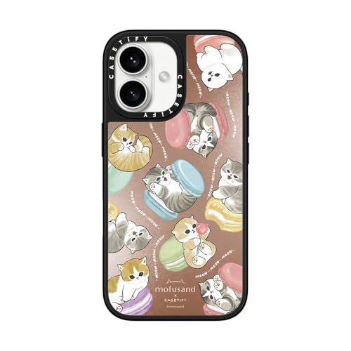 CASETiFY �~���[ MagSafe�Ή� iPhone 16 �P�[�X [���ː� / 1.5m����̗����������N���A (MIL�K�i1�{����) / ���C�����X�[�d�����Magsafe�Ή�] - Do Nothing or Macaroon - �N���A �u��
