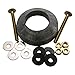 LASCO 04-3801 Toilet Tank to Bowl Bolt Kit with Brass Bolts, Rubber and Metal Washers, Hex and Wing Nuts, W-208 TXB Gasket