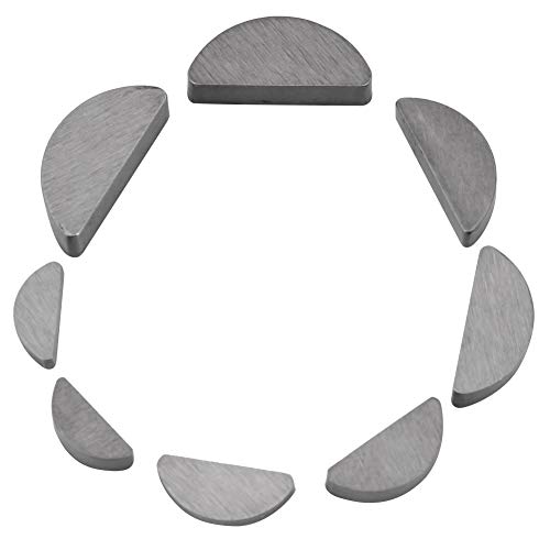 80pcs Metal Woodruff Key, Half Moon Keyway Woodruff Key Assortment