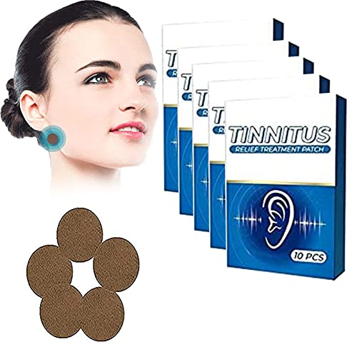 HZXY Lot de 50 patchs auriculaires pour soulager les acouphènes - Autocollants de protection contre la perte auditive - Réduit la sensibilité au bruit de l'oreille